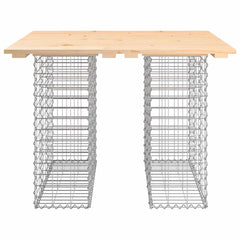 vidaXL Garden Table Gabion Design 100x102x72 cm Solid Wood Pine 3