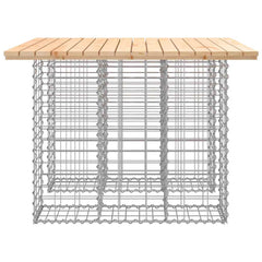 vidaXL Garden Table Gabion Design 100x102x72 cm Solid Wood Pine 4