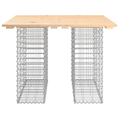 vidaXL Garden Table Gabion Design 100x102x72 cm Solid Wood Pine 5