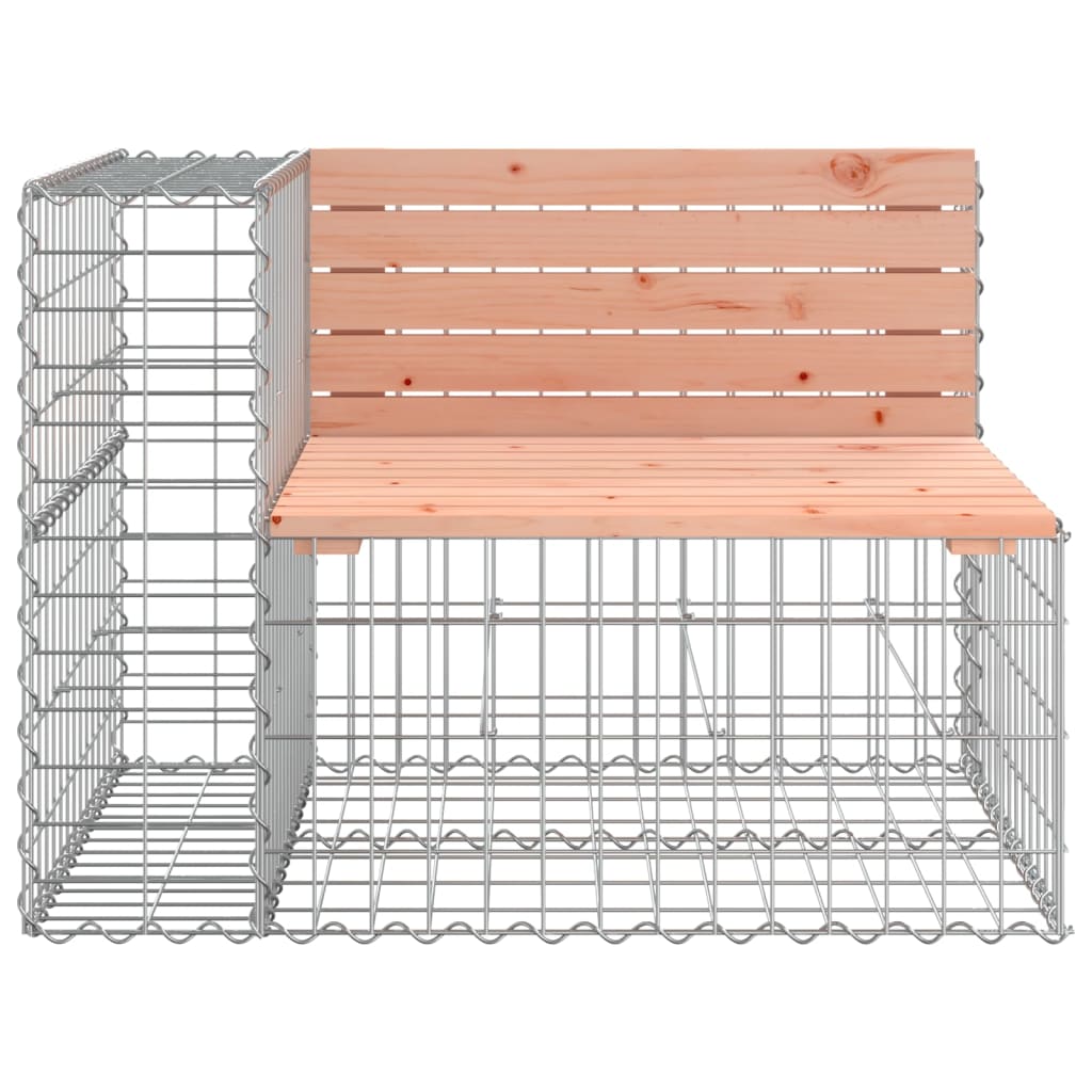 vidaXL Garden Bench Gabion Design 92x71x65.5 cm Solid Wood Douglas 3
