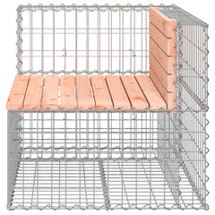 vidaXL Garden Bench Gabion Design 92x71x65.5 cm Solid Wood Douglas 4