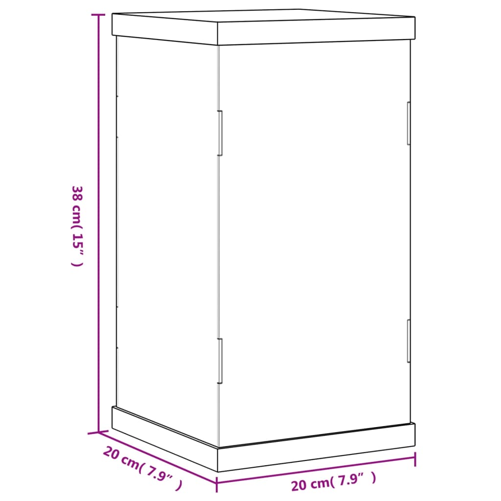 vidaXL Display Box Transparent 20x20x38 cm Acrylic 6