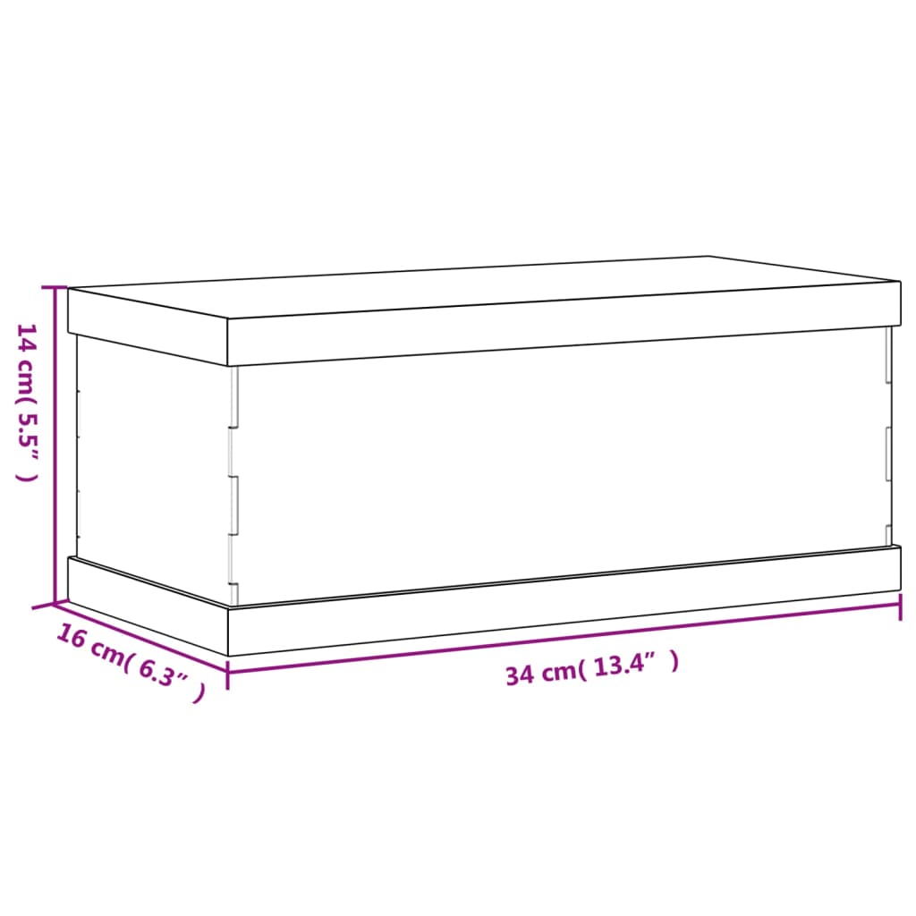 vidaXL Display Box Transparent 34x16x14 cm Acrylic 6