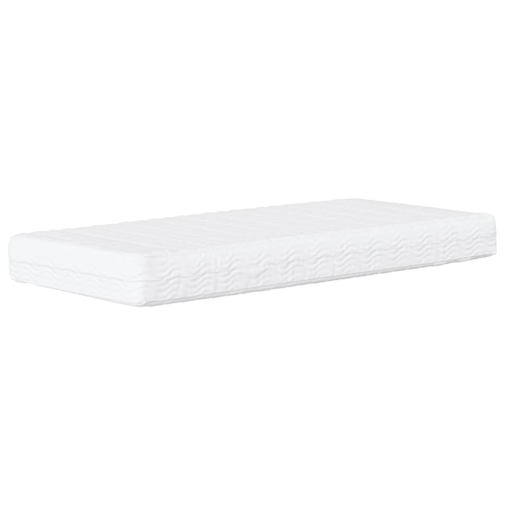 Daybed 90x190 cm Velvet Light grey With mattress