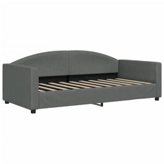 Day Bed 90x190 cm Fabric Dark grey With mattress