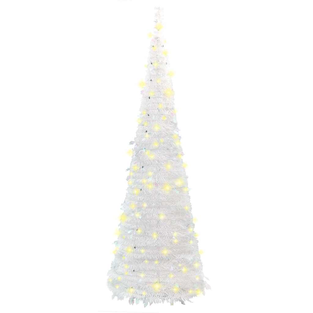 Artificial Christmas Tree Pop-up 50 LEDs White 210 cm