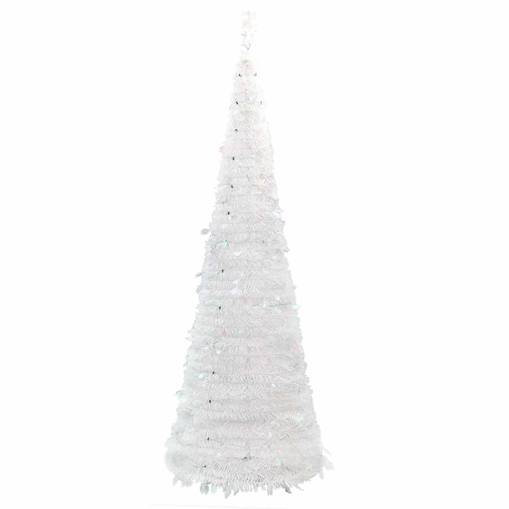Artificial Christmas Tree Pop-up 50 LEDs White 210 cm