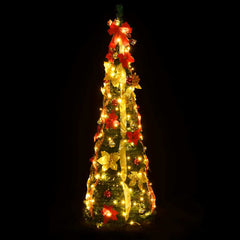 Artificial Christmas Tree Pop-up 100 LEDs Green 150 cm, image 2