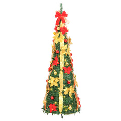 vidaXL Artificial Christmas Tree Pop-up 150 LEDs Green 180 cm 4