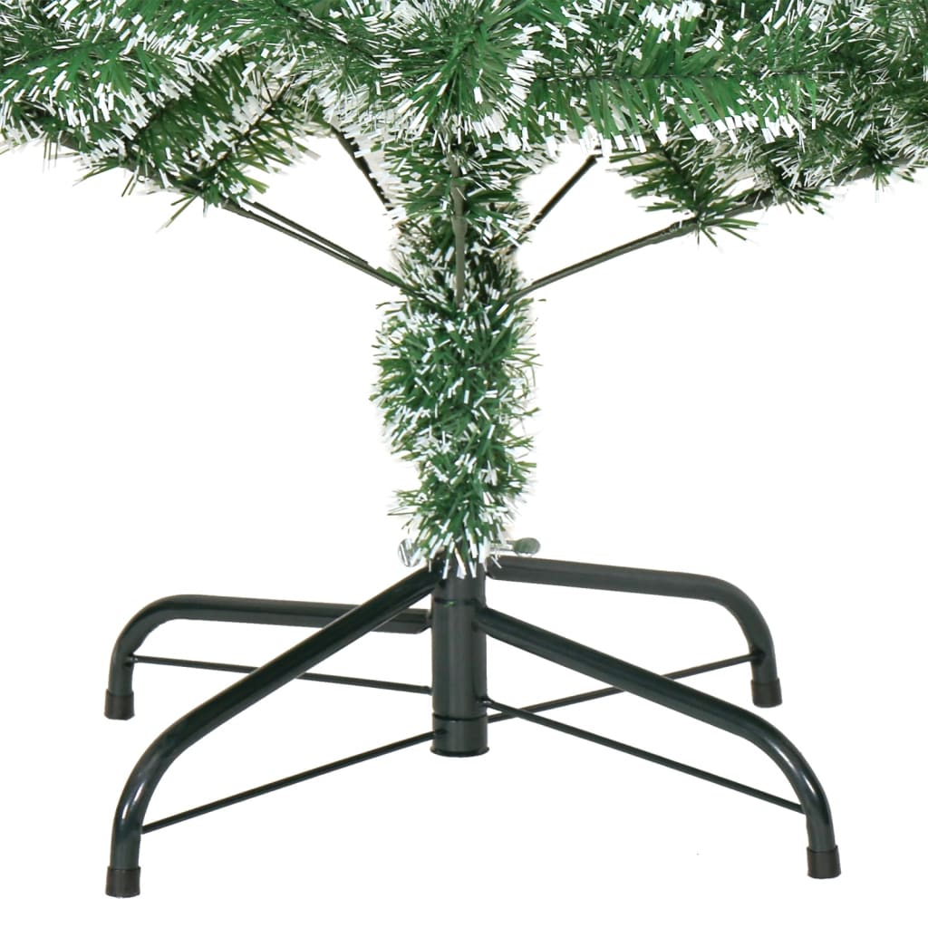 vidaXL Artificial Christmas Tree with Flocked Snow Green 180 cm 5