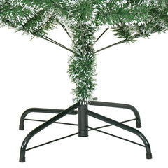vidaXL Artificial Christmas Tree with Flocked Snow Green 210 cm 5