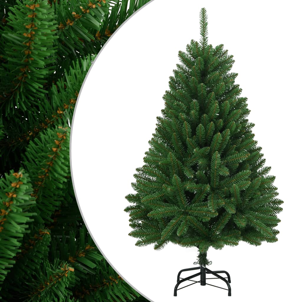 vidaXL Artificial Hinged Christmas Tree | Green | PVC, metal | Medium 1