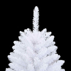 vidaXL Artificial Hinged Christmas Tree | White | PVC and Metal | Medium 5