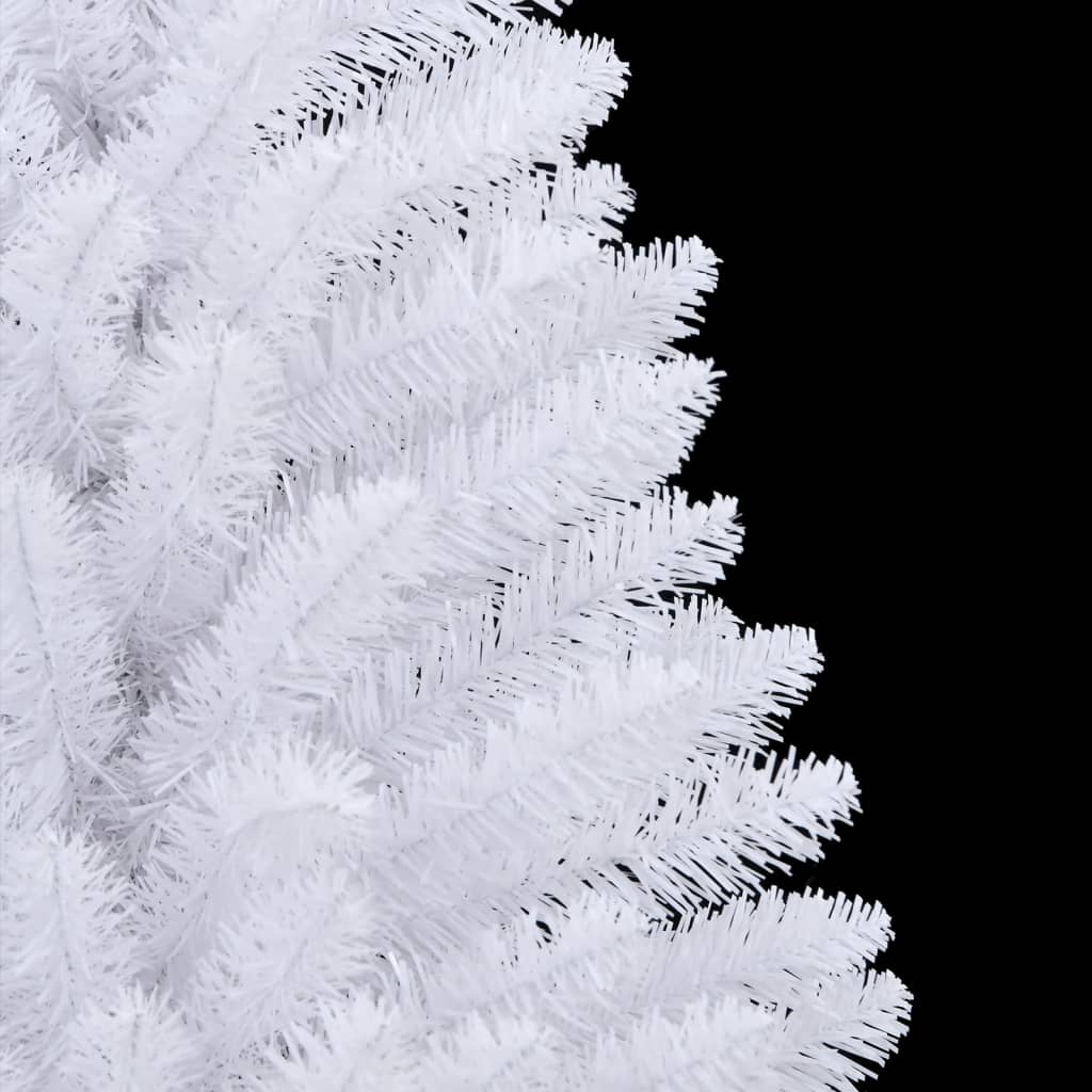 vidaXL Artificial Hinged Christmas Tree | White | PVC and Metal | Medium 6
