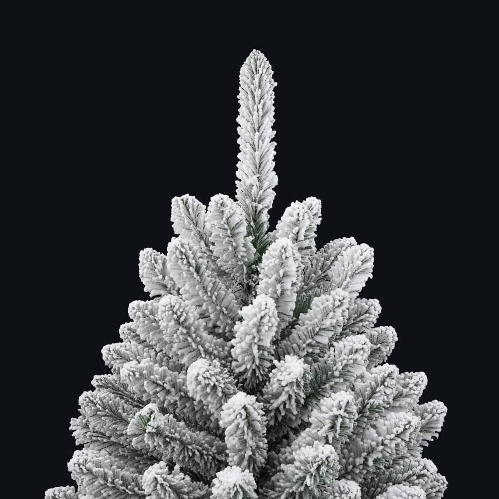 vidaXL Artificial Hinged Christmas Tree | Green and white | PVC, metal 5