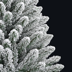 vidaXL Artificial Hinged Christmas Tree | Green and white | PVC, metal 6