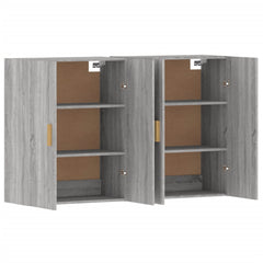 vidaXL Wall Mounted Cabinets 2 pcs Grey Sonoma Engineered Wood 3