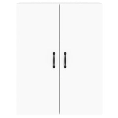 Wall Mounted Cabinets 2 pcs Engineered Wood Metal Black White