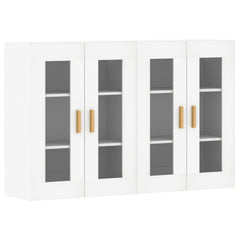 Wall Mounted Cabinets 2 pcs Engineered Wood White