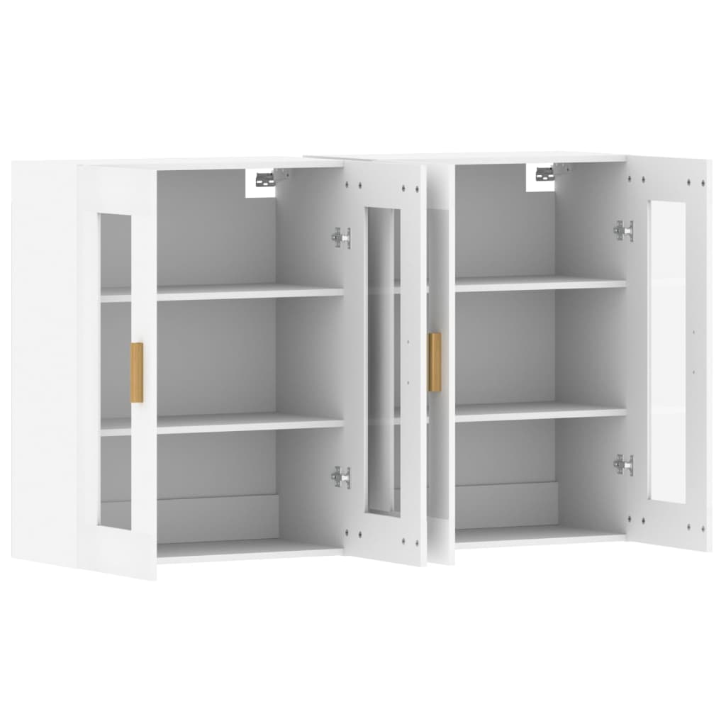 Wall Mounted Cabinets 2 pcs Engineered Wood White