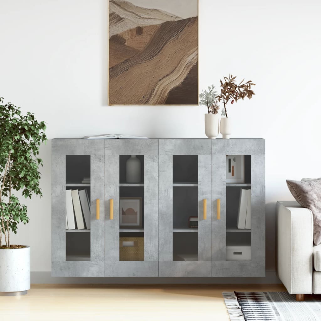 Wall Mounted Cabinets 2 pcs Engineered Wood Sonoma oak