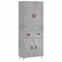 vidaXL Highboard Concrete Grey 69,5x34x180 cm Engineered Wood 2