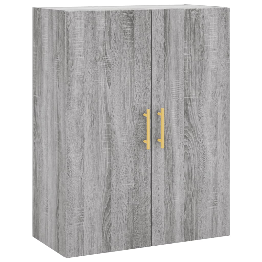 Highboard 69.5x34x180 cm Engineered Wood 2 Doors 2 Drawers Grey sonoma