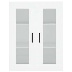 Highboard 69.5x34x180 cm Engineered Wood 1 Glass Door 3 Drawers White