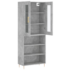 vidaXL Highboard Concrete Grey 69,5x34x180 cm Engineered Wood 3