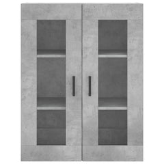 Highboard 69.5x34x180 cm Engineered Wood 3 Shelves Concrete grey