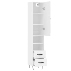 vidaXL Highboard White 34,5x34x180 cm Engineered Wood 3