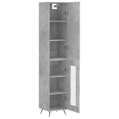 vidaXL Highboard Concrete Grey 34,5x34x180 cm Engineered Wood 3