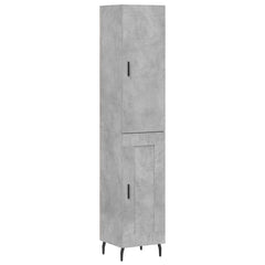 vidaXL Highboard Concrete Grey 34,5x34x180 cm Engineered Wood 2