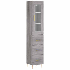 vidaXL Highboard Grey Sonoma 34,5x34x180 cm Engineered Wood 2