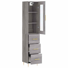 vidaXL Highboard Grey Sonoma 34,5x34x180 cm Engineered Wood 3