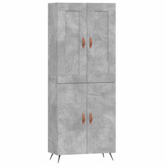 vidaXL Highboard Concrete Grey 69,5x34x180 cm Engineered Wood 2