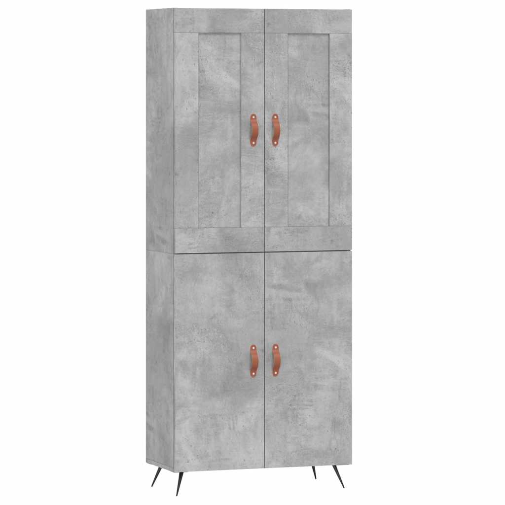 vidaXL Highboard Concrete Grey 69,5x34x180 cm Engineered Wood 2