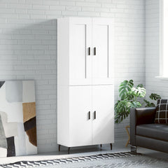 Highboard 69.5x34x180 cm Engineered Wood 2 Doors White