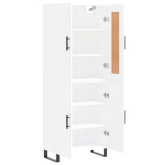 Highboard 69.5x34x180 cm Engineered Wood 2 Doors White