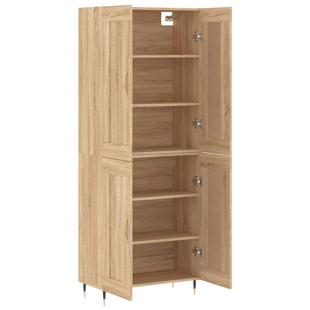 Highboard 69.5x34x180 cm Engineered Wood 2 Wood Doors Sonoma oak