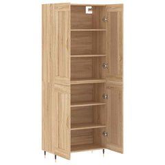 Highboard 69.5x34x180 cm Engineered Wood 2 Wood Doors Sonoma oak