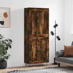 Highboard 69.5x34x180 cm Engineered Wood 2 Wood Doors Smoked oak