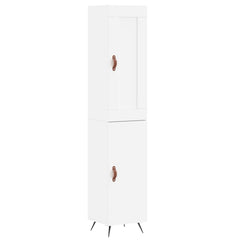 Highboard 34.5x34x180 cm Engineered Wood 1 Door White