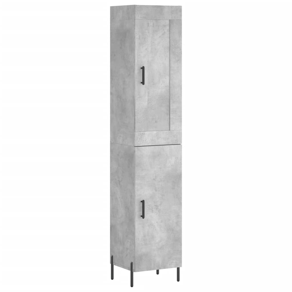 vidaXL Highboard Concrete Grey 34,5x34x180 cm Engineered Wood 2