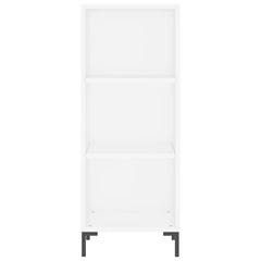 Highboard 34.5x34x180 cm Engineered Wood 3 Shelves White