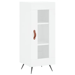 Highboard 34.5x34x180 cm Engineered Wood 1 Glass Door White