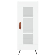 Highboard 34.5x34x180 cm Engineered Wood 1 Glass Door White