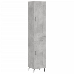 vidaXL Highboard Concrete Grey 34,5x34x180 cm Engineered Wood 2