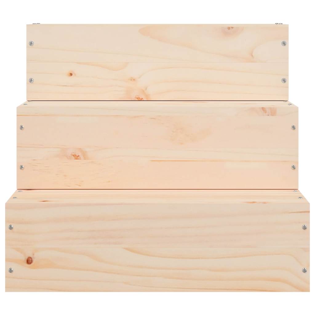 vidaXL Pet Stair 40x37.5x35 cm Solid Wood Pine 4