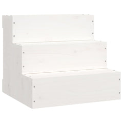 vidaXL Pet Stair White 40x37.5x35 cm Solid Wood Pine 2